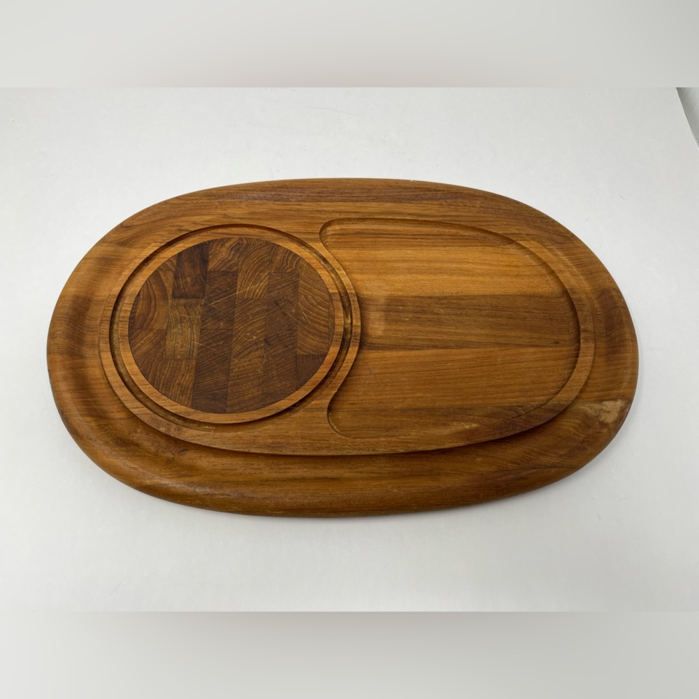 Vintage Dansk Cutting/Charcuterie Board | Staved Teak | 16.6” x 10.6”